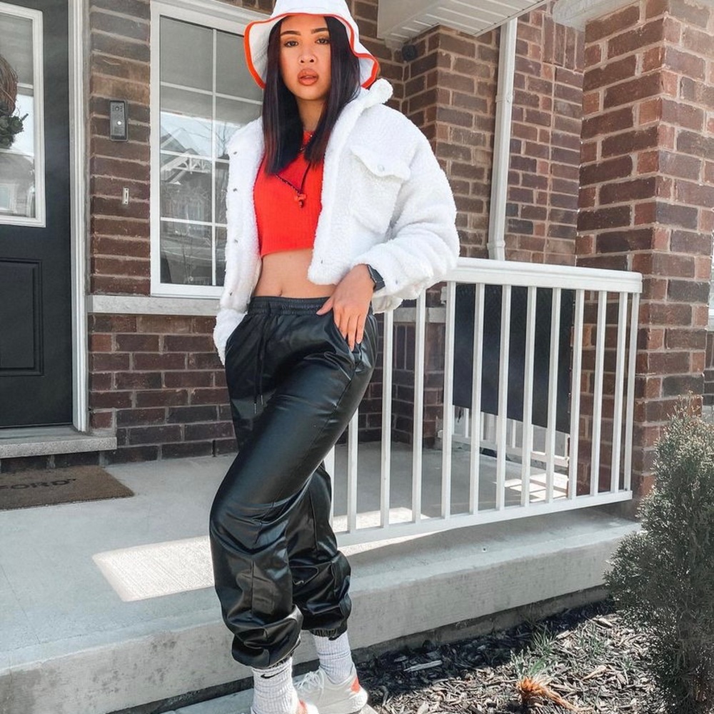 Shein Pleather Joggers
